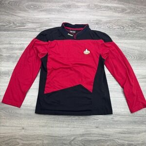 Star Trek TNG Command Red Uniform Shirt Adult Small Red Cosplay Picard Riker